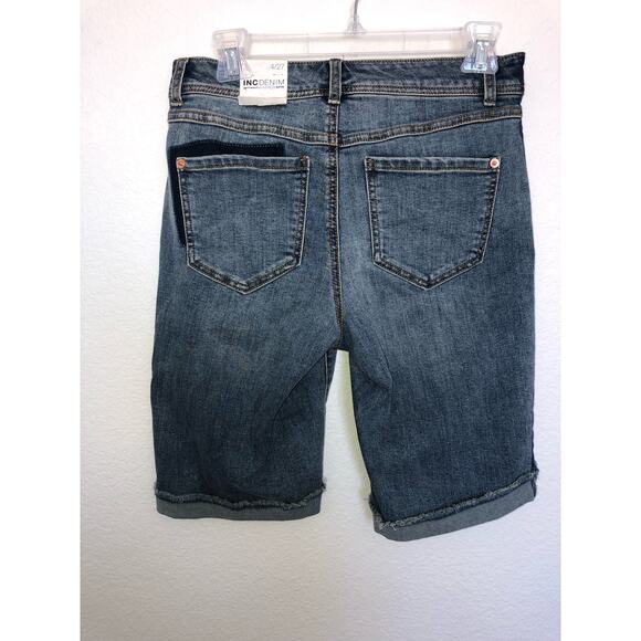 INC Core Denim Mid Rise Bermuda Shorts - 4/27 - Picture 3 of 8